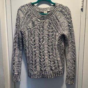 GAP Women's Cable Knit Sweater - Black and White